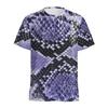 Fashion Snake Skin Pattern 3D Digital Printing T-shirt Men's Animal Skin Pattern Round Neck T-shirts Street Short Sleeved