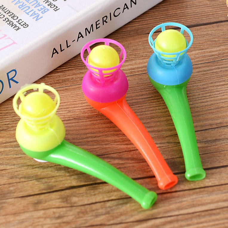 Traditional Plastic Suspension Ball Blowing Toy For Children KTY