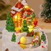 YL-2347 Светящийся Музыкальный Снежный Дом) Рождественские креативные украшения Светящийся музыкальный поезд Вращающийся снежный домик Рождественский подарок