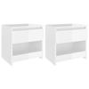 VidaXL Bedside Tables 2 Pcs Glossy White 40x30x39 Cm Chipboard 803456
