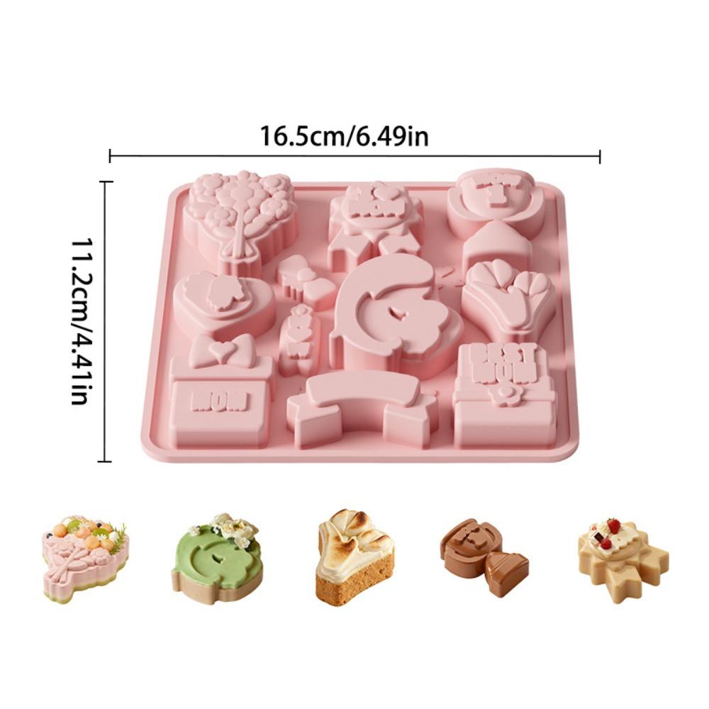 Food Grade Silicone Dessert Mold Flexible Chocolate Mold Stylish Mother's Day Baking Mold Pudding