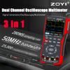 ZOYI ZT703S 3 в 1 цифровой мультиметр полоса пропускания 50 МГц скорость 280 мс ПК хранение данных формы сигнала двойной осциллограф генератор сигналов