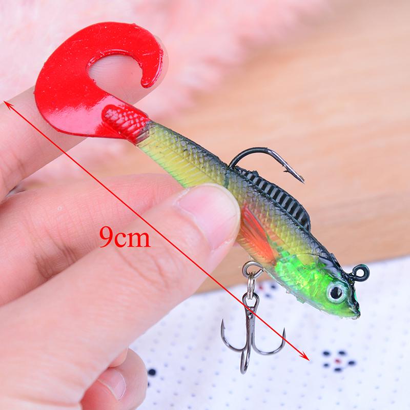 Практичная дорожная приманка в форме рыбы с несколькими цветами, мягкая приманка