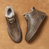 2026 New Fashion Winter Plush Casual Shoes Men's High Top Boots Windproof and Warm with Fleece Men's High-quality Ankle Boots