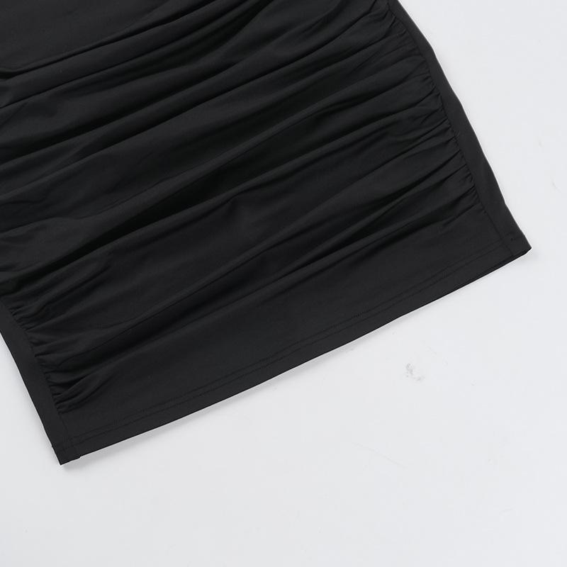 Весеннее женское платье Fashion Ethos Casual Slim-fit Плиссированное платье с карманом и поясом