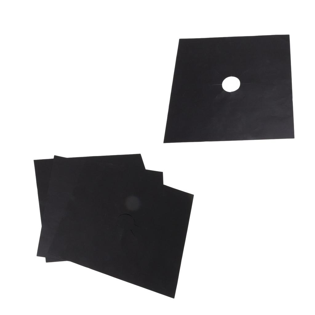 4 шт. Крышка горелки плиты с антипригарным покрытием PTFE для газовой плиты, защитная накладка для кухни