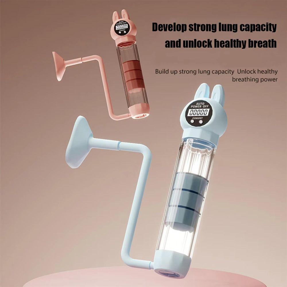 Adjustable Resistance Lung Capacity Expander Ergonomic Design Breathing Training Device Running