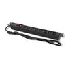 Qoltec PDU power strip with overload protection for 19" RACK | 1U | 16A | 6xFRENCH | 2m