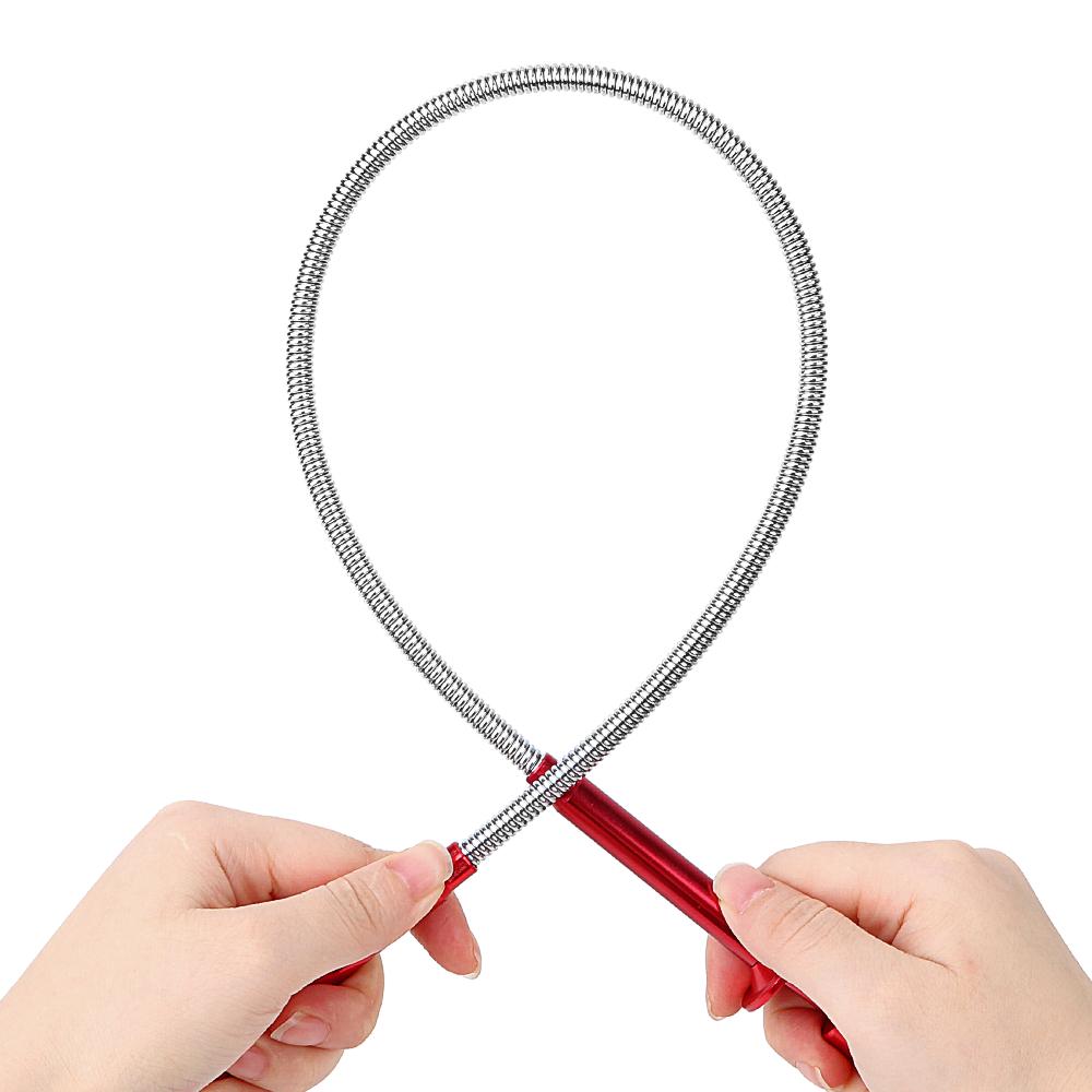 DIYWORK Магнит + 4 захвата + Светодиодная подсветка Магнитный длинный пружинный захват Гибкий инструмент для захвата Инструменты для очистки канализации