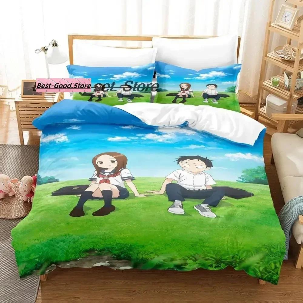 3D Master Takagi-san Постельное белье Комплект Пододеяльник Наволочка Односпальный Двуспальный Queen Super King Размеры Комплекты