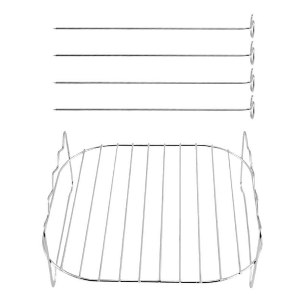 Stainless Steel Grill With Skewers And Barbecue Accessories