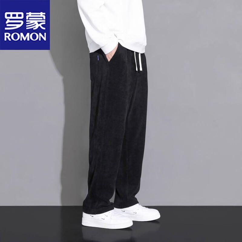 ROMON Men's Casual Loose-Fit Straight-Leg Sweatpants