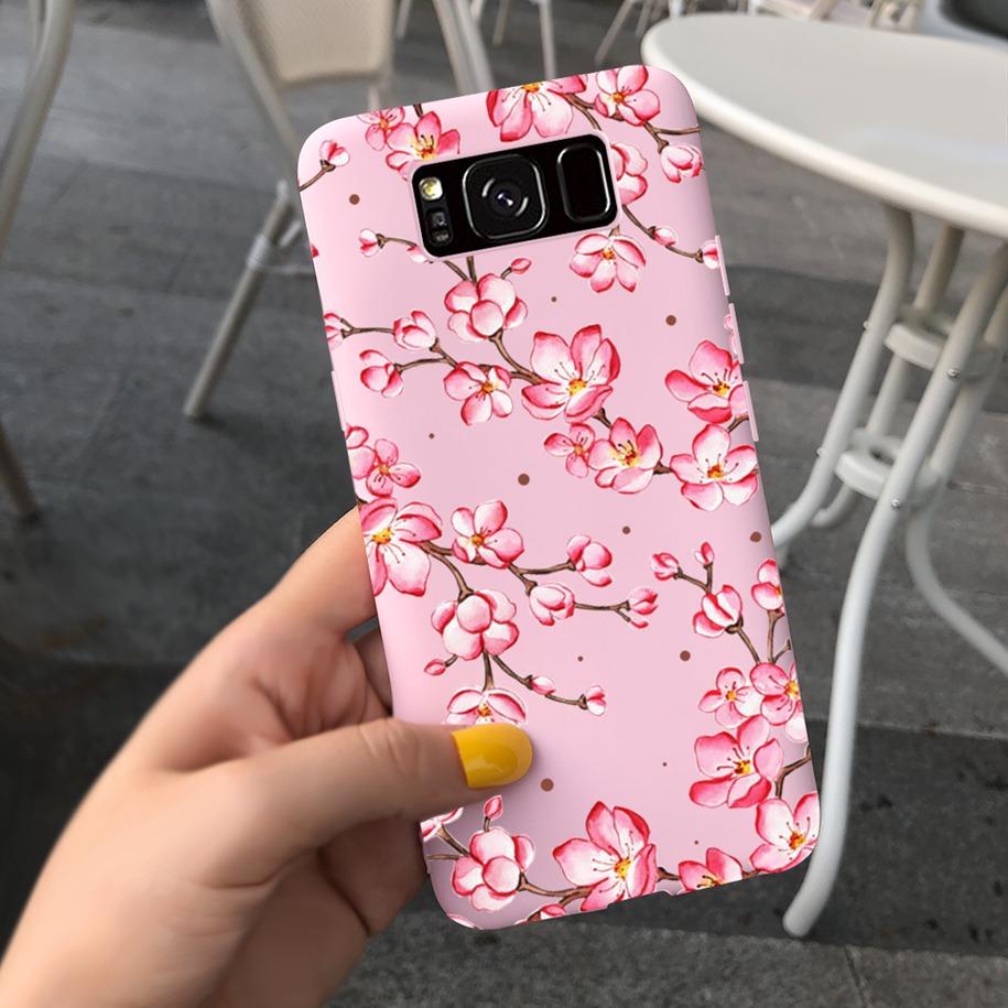 Ударопрочный Чехол Для Samsung S8 Plus SM-G955F Чехол Цветной Ромашка Кактус Мягкий Матовый Чехол Для Телефона Для Samsung S8 S 8 S8+ G950F Capa