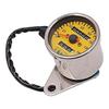 Dclcrb Motorbike Speedometer, Mechanical, Easy Installation, Metal, Universal Bike Meter, Digital, Anti-Vibration Rubber, Odometer, Bike (Yellow)