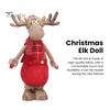 35 СМ Рождественский Лось Кукла Очаровательный Красный Плед Ручной Работы Сидя Стоя Праздничное Украшение Настольный Плюшевый Олень Фаршированный Орнамент Рождественский Подарок