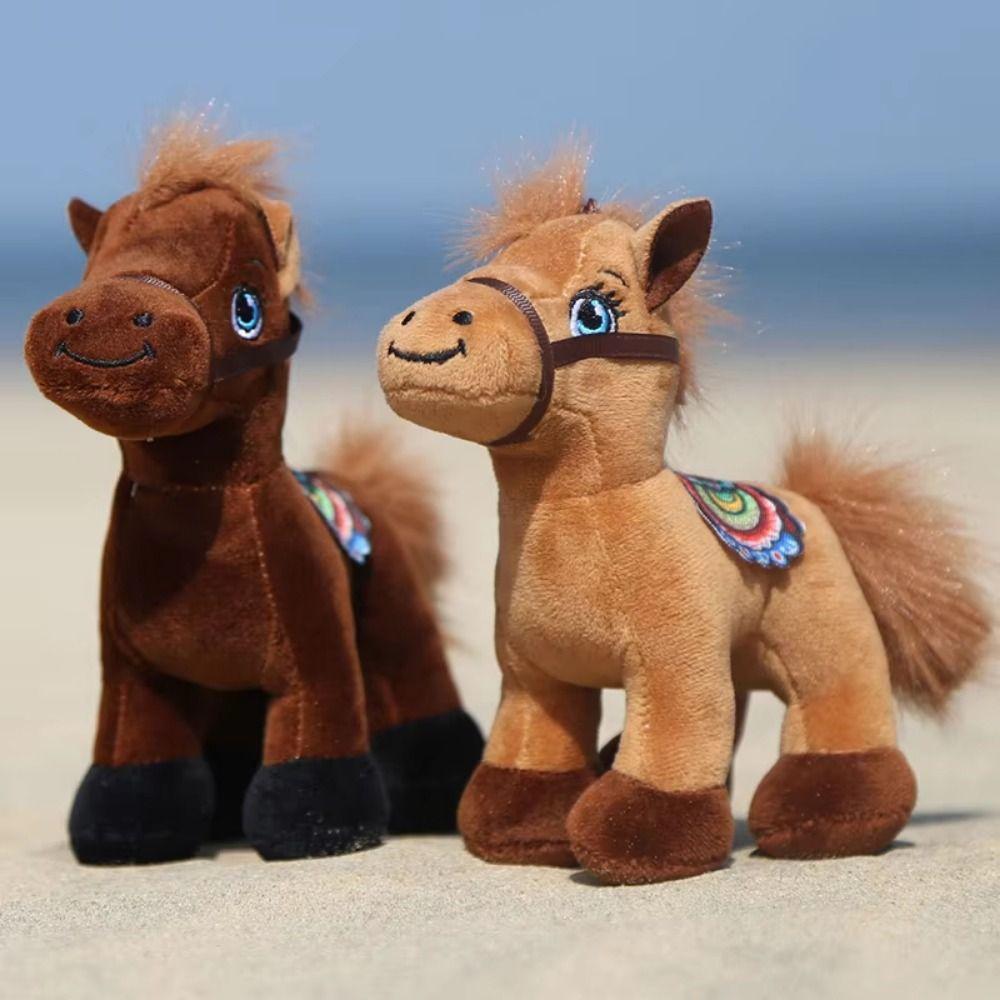 Cute Horse Plush Doll Toys Soft Mini Horse Keychain Backpack Pendant