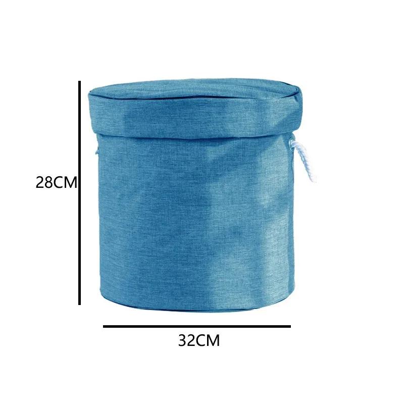 Toy Storage Bag Blocks Zip Handheld Storage and Organising Bag Large Capacity Storage Bucket Bag Multifunctional round storage bucket