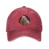 Винтажная Капибара Подарок Бейсболка Унисекс Потертая Джинсовая Кепка-Snapback Забавные Животные Шляпы для Активного Отдыха Кепка