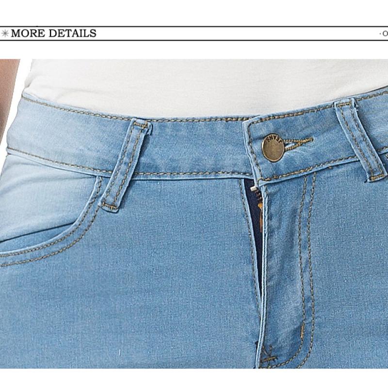 Модные облегающие эластичные женские узкие джинсы женские джинсы с высокой талией повседневные узкие джинсы узкие брюки из эластичного денима большого размера