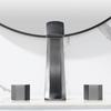 Light Luxury Bathroom Basin Faucet Gun Gray Copper Three Holes Two Handles Hot Cold Mixed Water Faucet Household  Basin Tap