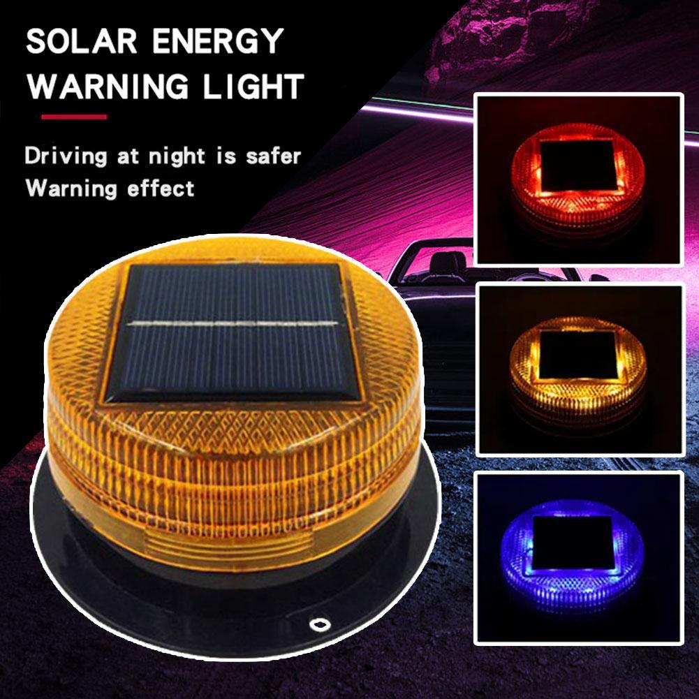 Solar Powered Flashing Beacon Light 8 LED Magnetic Warning Light Wireless Strobe Emergency Warning Lamp Signal Automatic Sensor