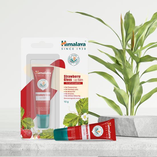Himalaya Бальзам для губ Strawberry GLUOESs 10 г