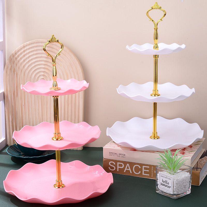 Nordic Style Three-Tier Fruit & Snack Tray for Living Room