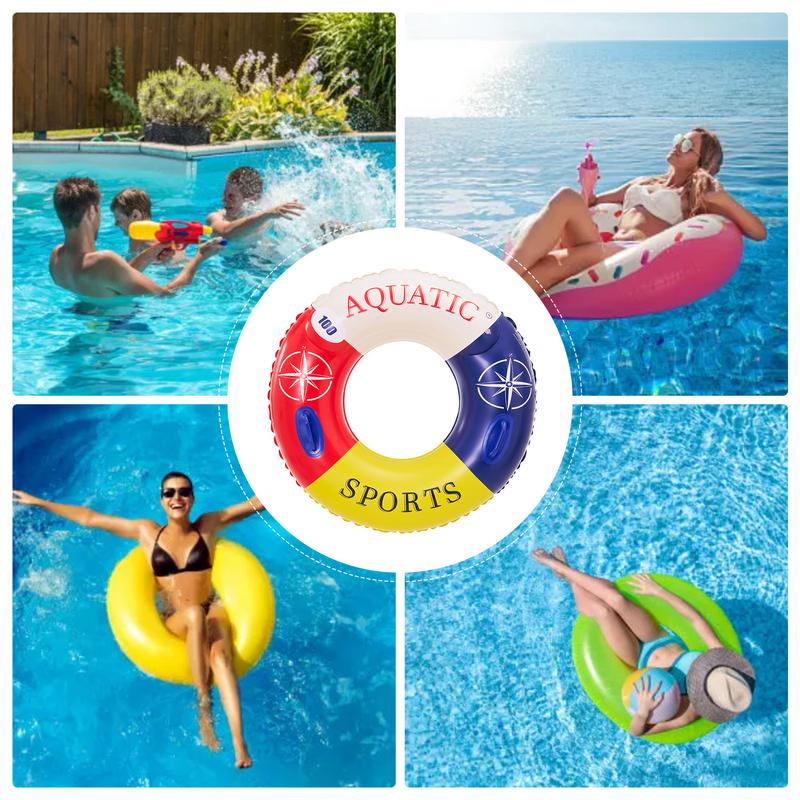 Надувной круг для плавания, круглый, плавающий круг для плавания с ручкой, легкий, утолщенный, игрушка для водных развлечений для сада, дома, на открытом воздухе