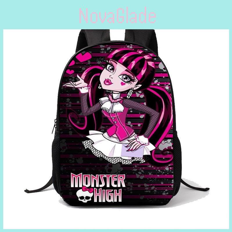 Школьный рюкзак для девочек и мальчиков из легкого нейлона с принтом Monster High для школы