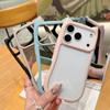 Прозрачный чехол для телефона с 3D-ушками кошки для For Iphone 17 17Air 16 15 14 13 12 Pro Max 16 Plus 11 17 Прозрачный PC TPU Бронированный защитный чехол