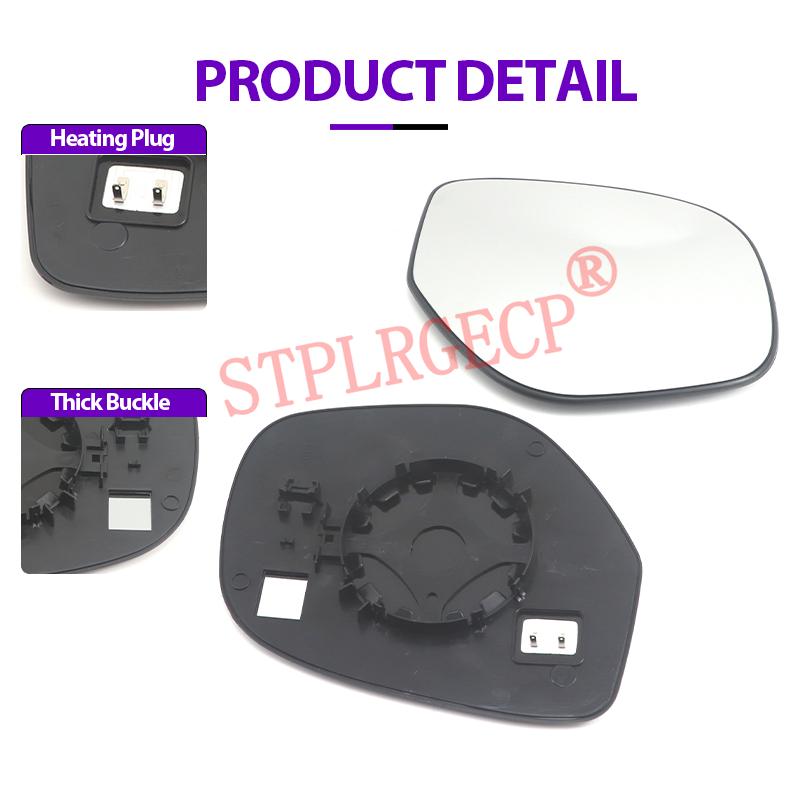 Verre chauffant de rétroviseur latéral de remplacement avec plaque pour Mitsubishi ASX Outlander RVR 16-20