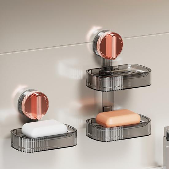 Настенный держатель для мыла на присоске, сверление не требуется, простая установка, влагостойкий держатель для мыла, органайзер для ванной комнаты