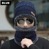 Winter Warm Velvet Thick Knitted Hat, With Neck Cover, Unisex Fashionable Warm Windproof Hat For Outdoor Travel