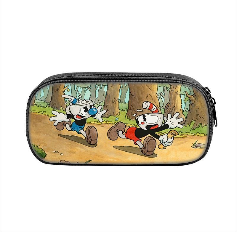 Пенал-сумка из нейлона с персонажами Cuphead для студентов и детей