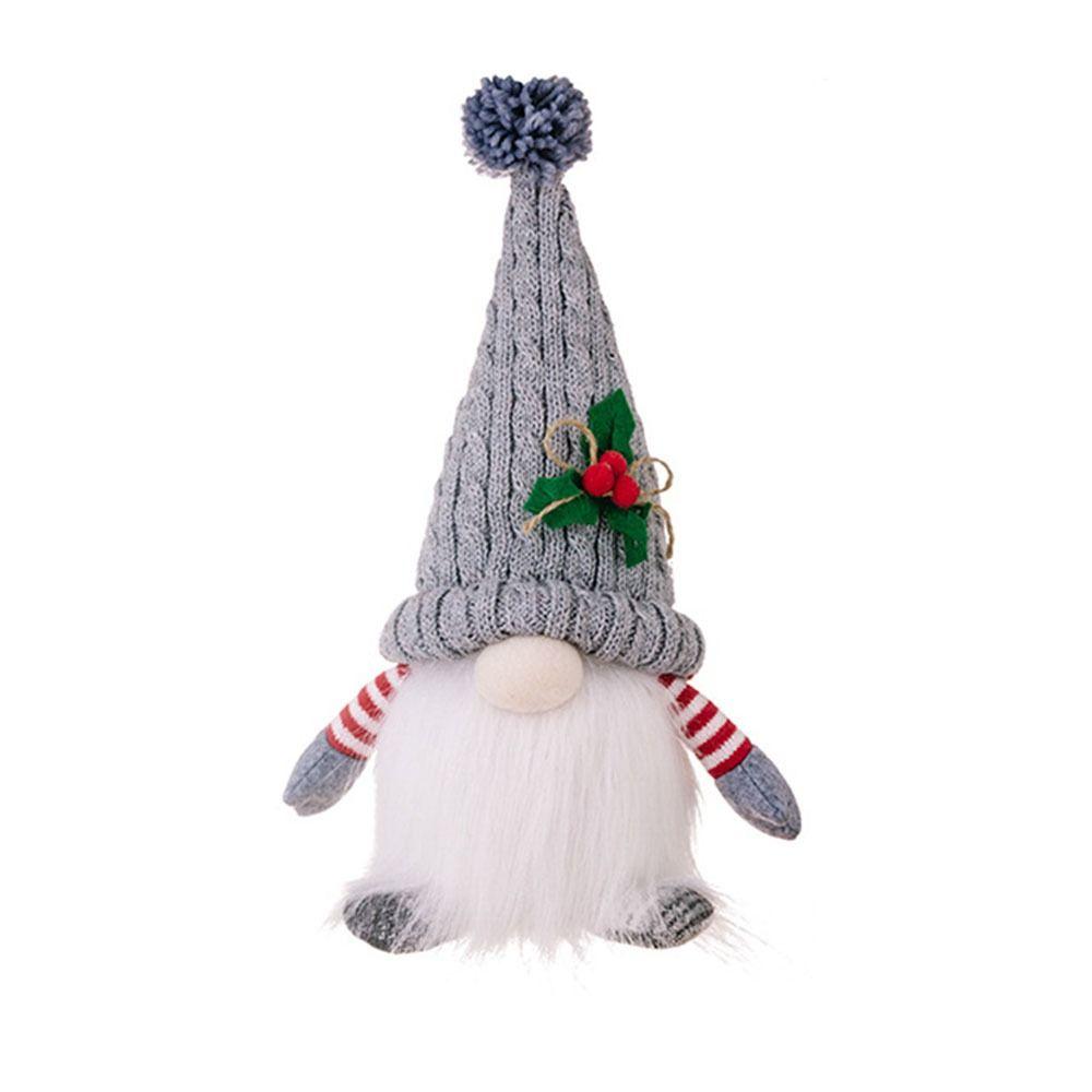 Gnome Doll Dwarf Doll With Lights Faceless Doll Cartoon Christmas Dwarf Knitted Hat Christmas