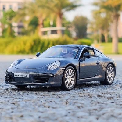 5-дюймовая металлическая модель автомобиля, литая под давлением и игрушечная машина Porsche 911 Carrera S Supercar RMZ city 1:36 моделей из сплава, подарки для детей