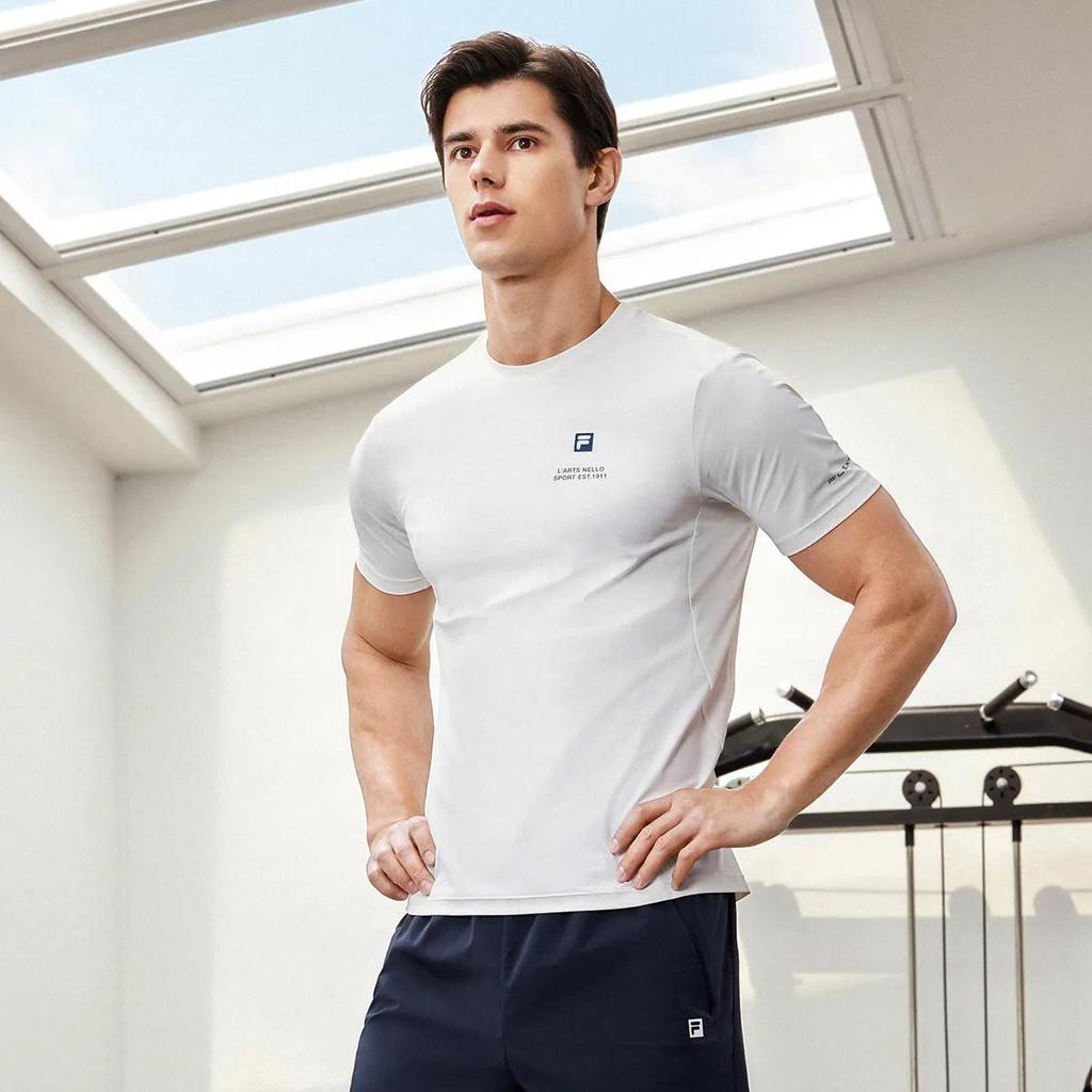 FILA Running T Shirt Men's Starlight White (Unisex) Running T-Shirts A11M421121FWT