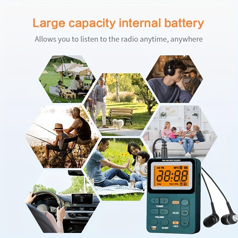 Портативное радио для наушников - Персональные радиоприемники с многофункциональным FM/AM/MP3, интерфейсом TYPE-C