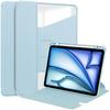 Для iPad Эйр 11 (2025)/(2024) Чехол-подставка с вращением на 360° из ПУ кожи+акриловая накладка для планшета (Без клавиатуры)