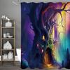 Magic Forest Tree House Shower Curtain, Bathroom Decorative Shower Curtain, Waterproof with Hook Shower Curtain