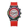 Fashion Top Brand New Rainbow Diamond Multifunctional Quartz Watch Men's Waterproof Tape Luminous Men's Wristwatch