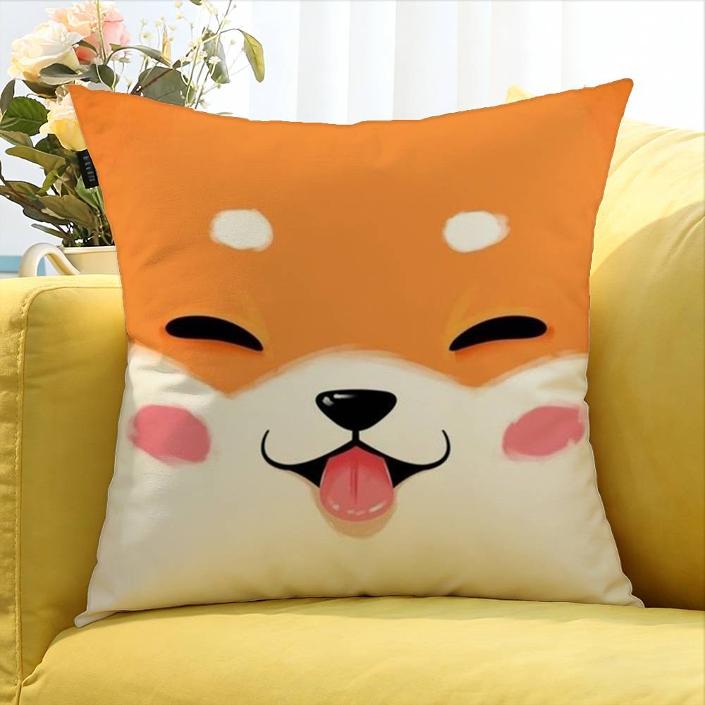 cute Corgi World Various Sizes Square Pillow Case For Car Home Bedchamber Decor