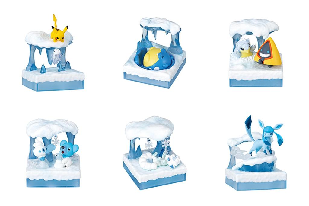 Pokemon Collect и Pokemon World 3 Frozen Snowy Field BOX 6 6 шт. Re-ment Spread! Продукт, Типы,