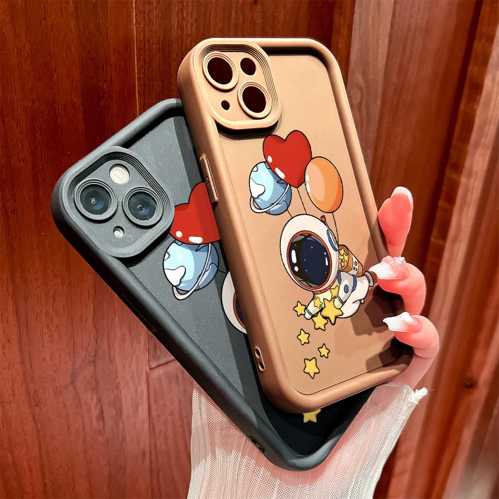 Мягкие силиконовые квадратные лестницы с мультяшным узором, полное покрытие, защита камеры, противоударный чехол для OPPO Reno Realme OnePlus