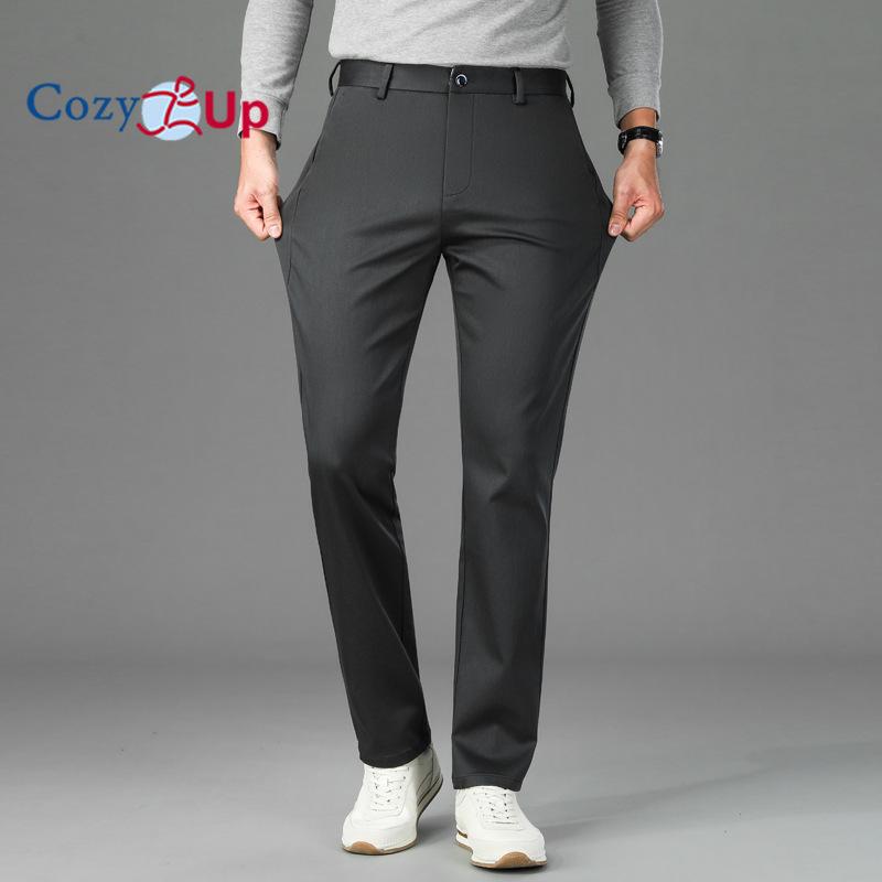Уютные мужские деловые тонкие прямые эластичные универсальные повседневные брюки в деловом стиле