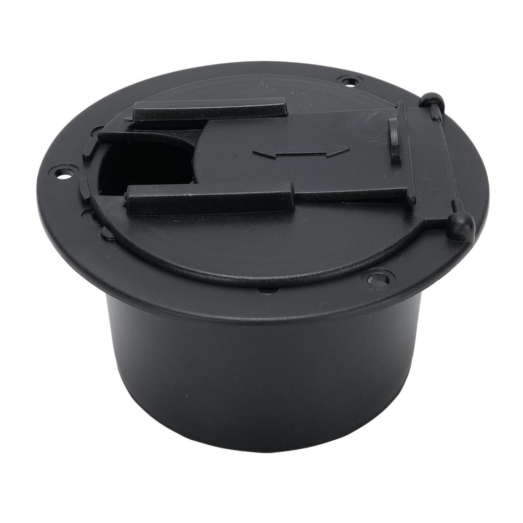 Крышка лючка шнура питания RV Защитная Погодоустойчивая Легкая установка для Путешествий Палатки Прицепа Автодома Гараж Черный