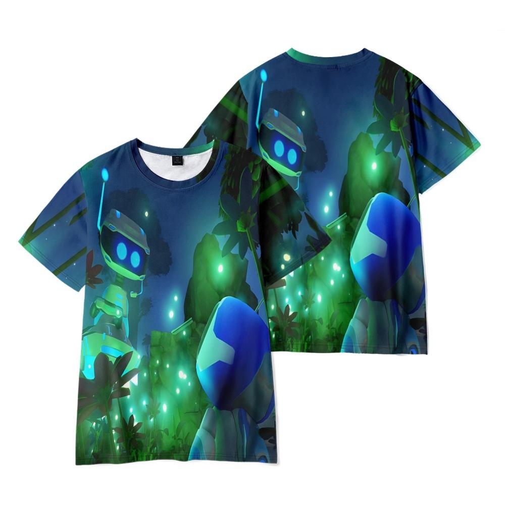 7 цветов забавная футболка с изображением аниме Astro Bot крутая мужская футболка с круглым вырезом повседневная унисекс уличная модная футболка Camisetas Ropa Hombre