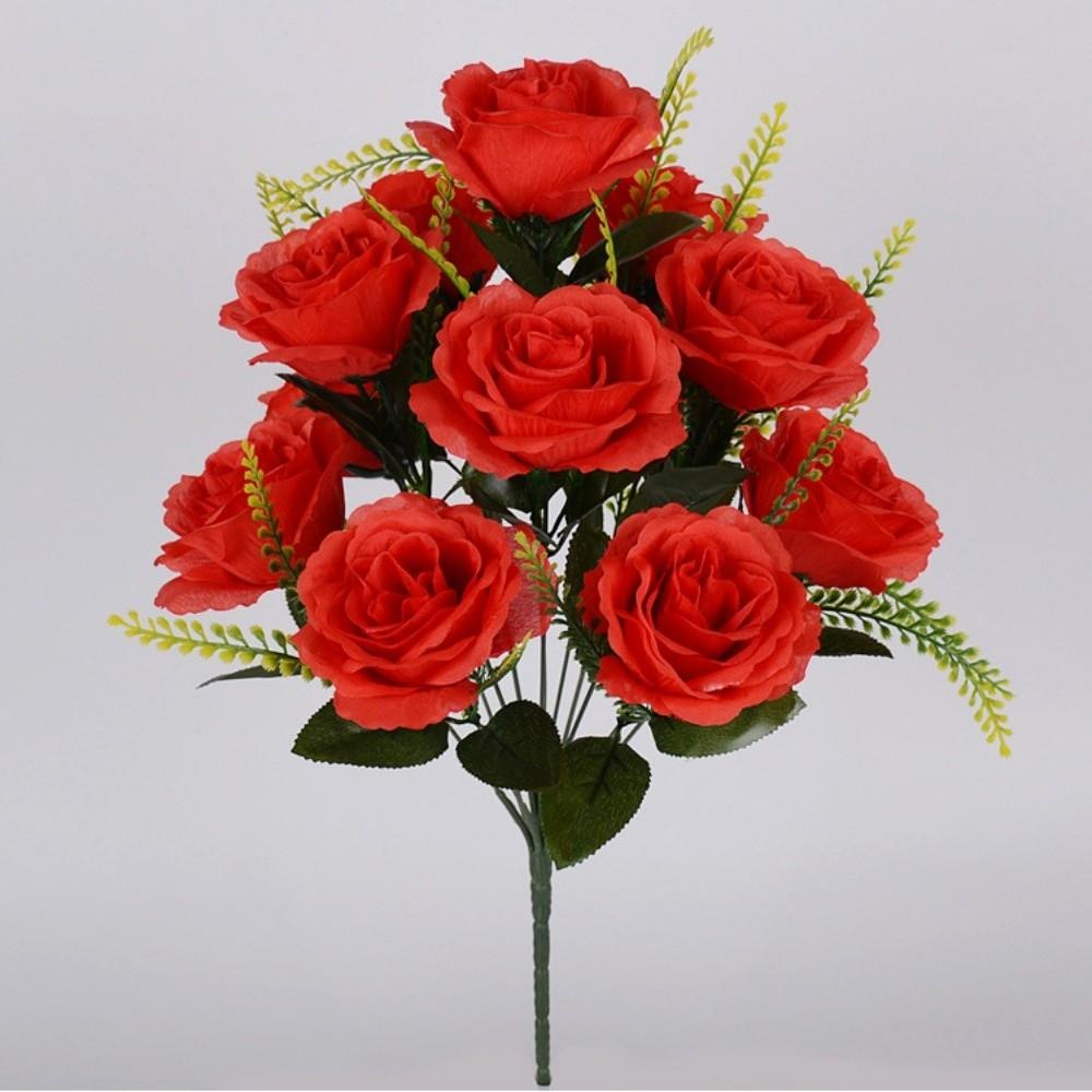 12 Heads Valentine's Day Flowers Mini Crystal Grass Bouquet Natural Simulated Rose  Home Decorative