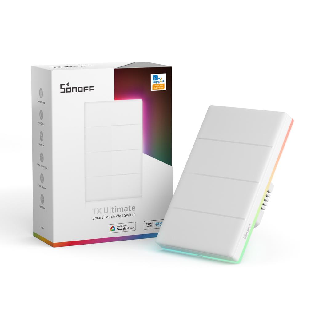 Sonoff T5 US 120 1C 2C 3C 4C Умный настенный выключатель света Доступ к умному дому через Ewelink Wifi Alexa Google Home Материал ПК 240В Макс.