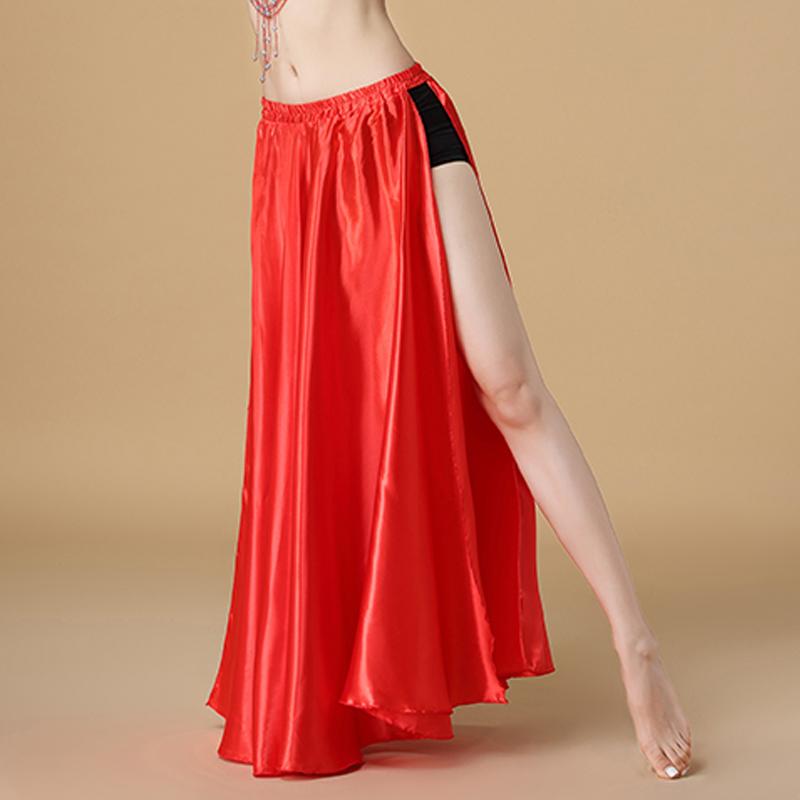 Костюм для танца живота, Святая юбка, юбка с 2-сторонними разрезами, сексуальная женская юбка для восточного танца живота, женская танцевальная юбка с открытым подолом